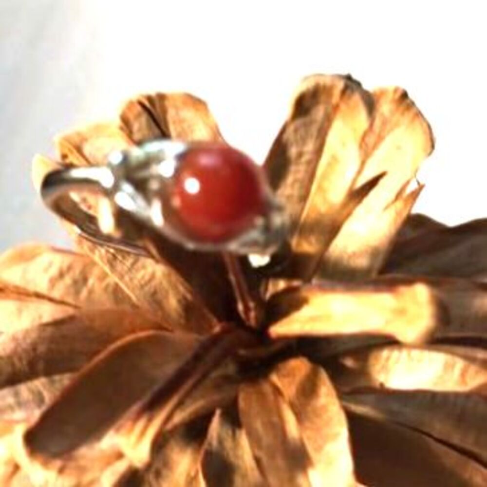 Red Jasper Spinning Ring - Adjustable